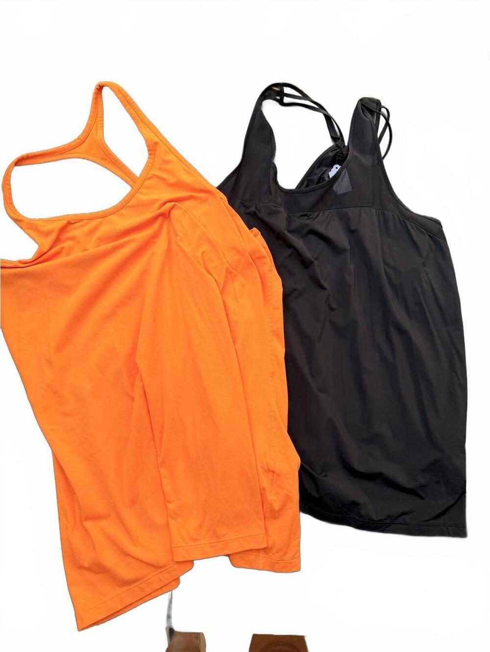 Nike Dri-FIT Women's Athletic Tank Tops, Orange Size XL & Black Size XL